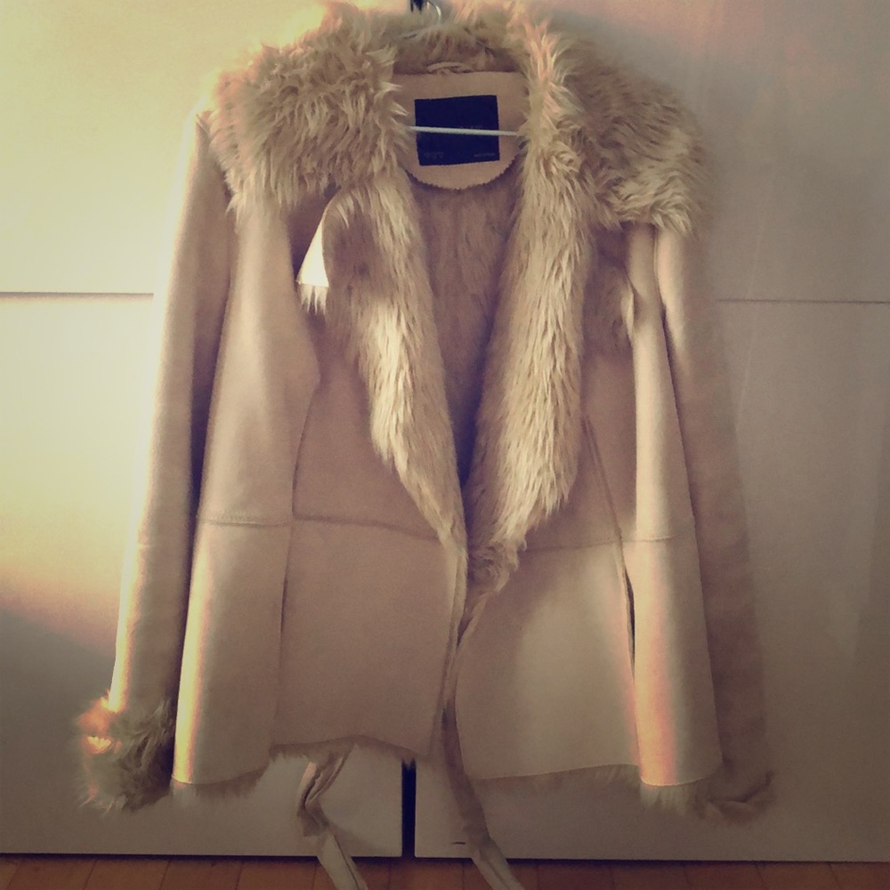 Zara faux suede/fur jacket